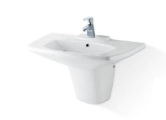 PORTA-311AH Wash Basin with Wall Mount Half Pedestal